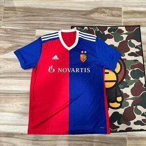 Adidas Basel FC Red and Blue Soccer Jersey 18/19